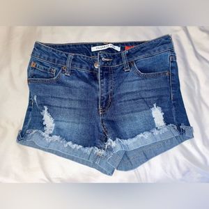 Celebrity pink jean shorts